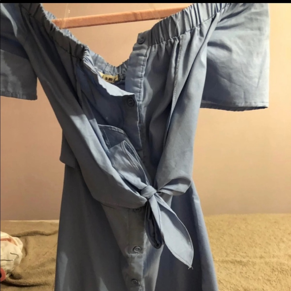 Miamï Oxford blue Button Down Dress